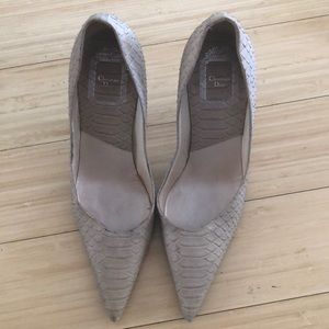 Christian Dior snakeskin high heel